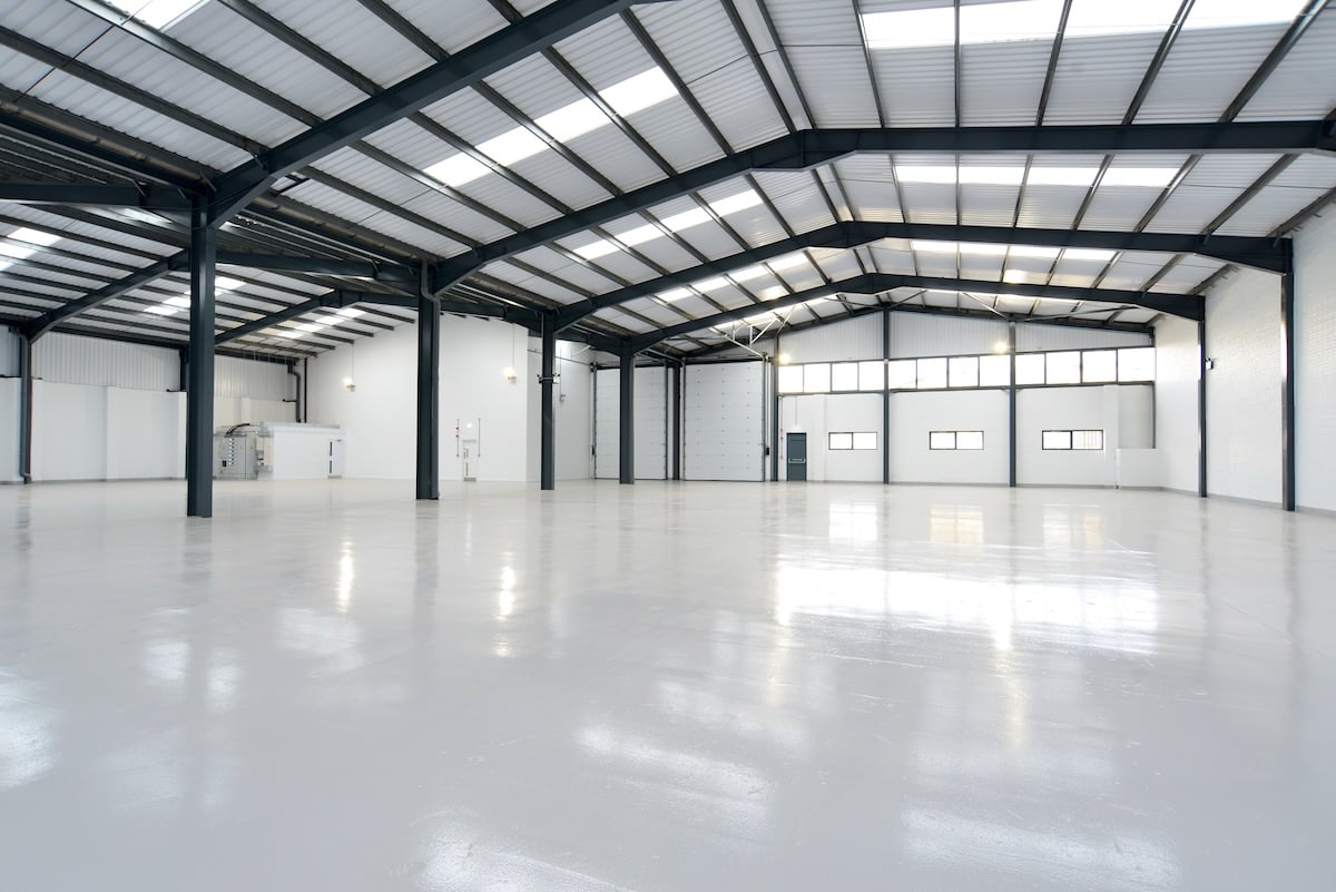 how to clean warehouse floor empty warehouse unit with shiny floor