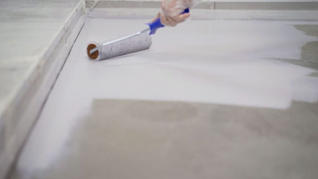 food grade paint white paint roller inside cold room