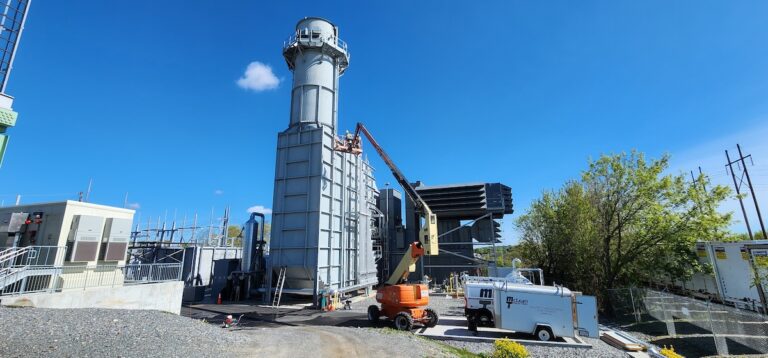 mclean Industrial painting facility with construction equipment