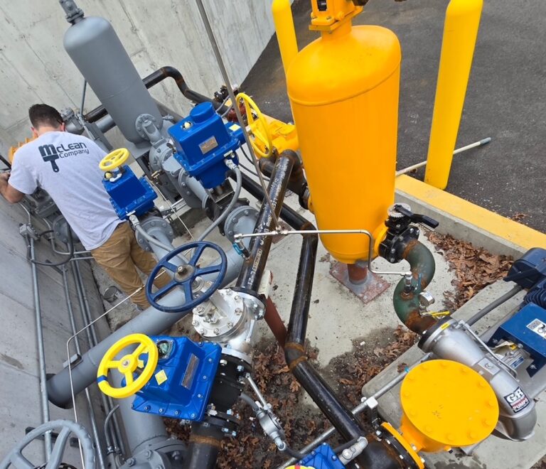 Mclean worker on structure