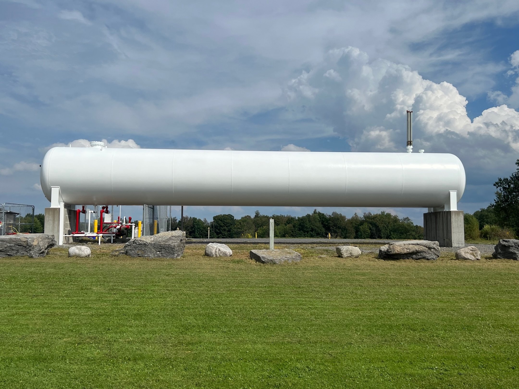 Industrial tank industrially painted