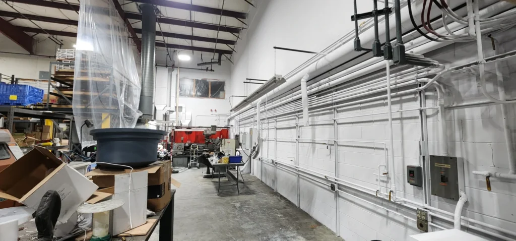 Newly painted commercial building