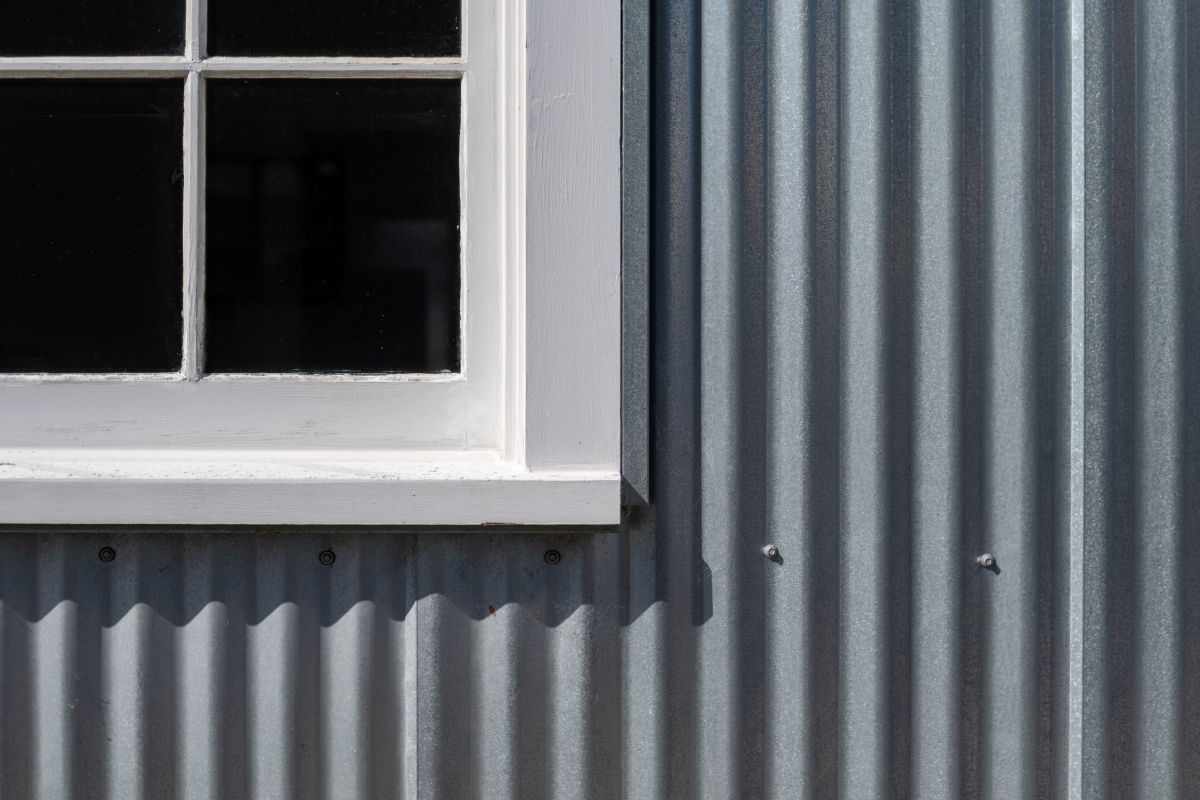window and metal siding