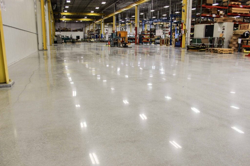 industrial flooring ideas McLean project shiny floor