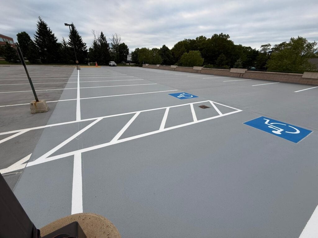 garage floor epoxy colors grey parking lot