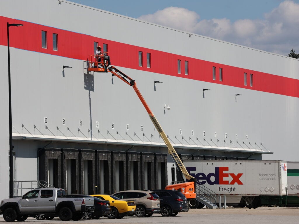 fire resistant paint big white and red facility