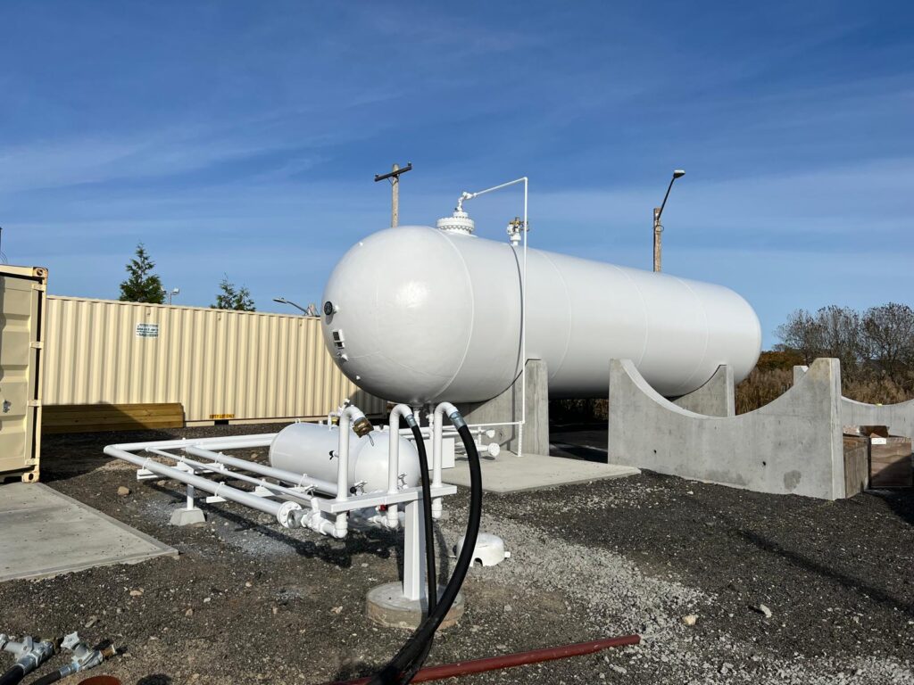 elastomeric coating water tank recently painted in white