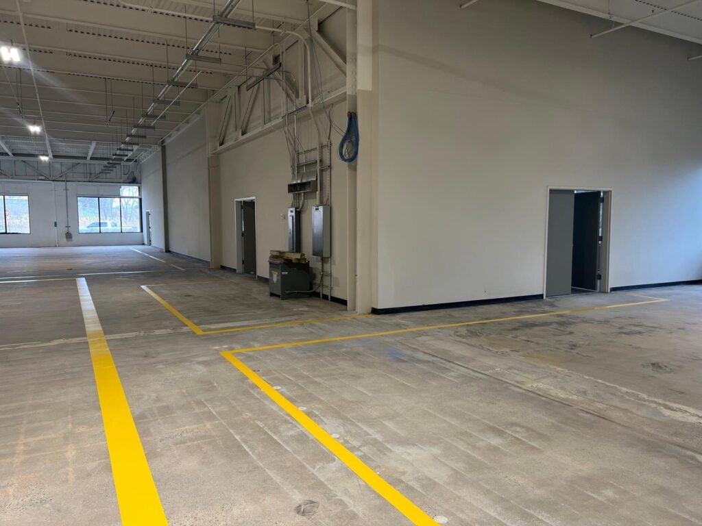 parking lot striping inside facility