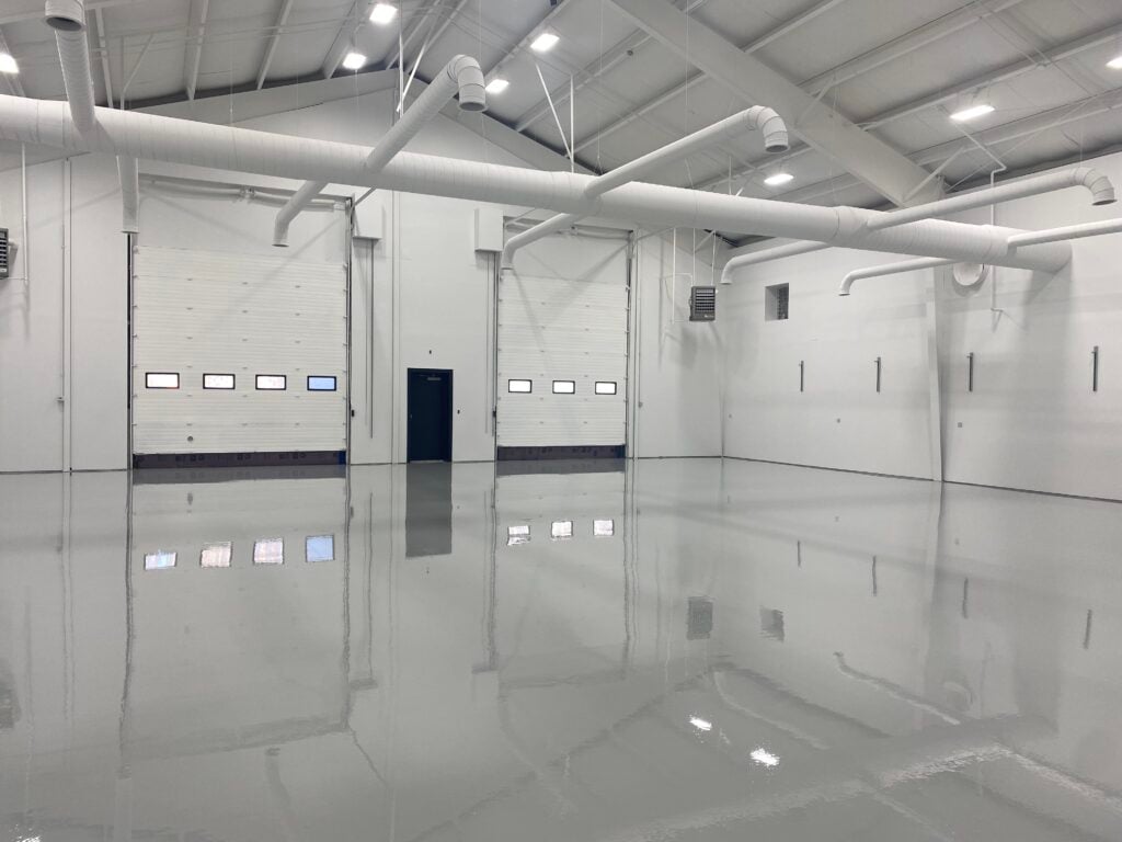 garage floor epoxy colors white shiny floor big garage