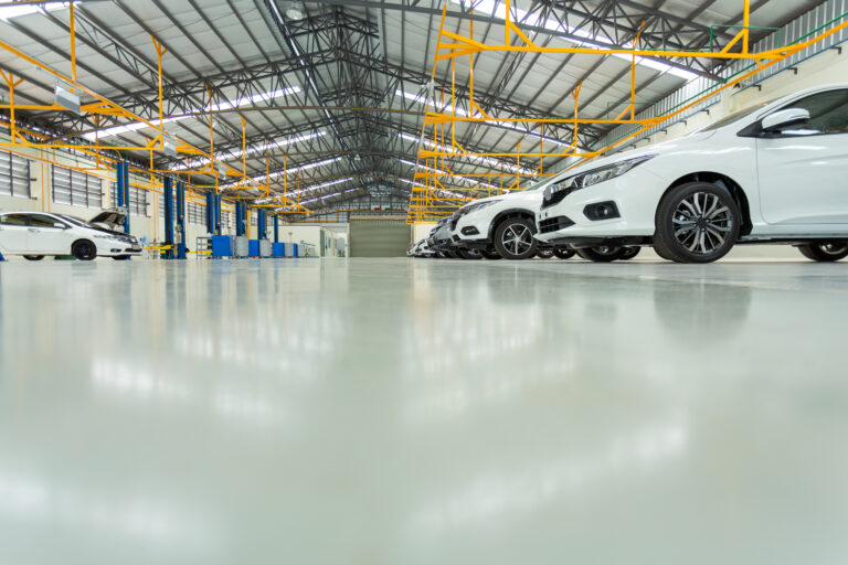 how to epoxy garage floor white cars parked