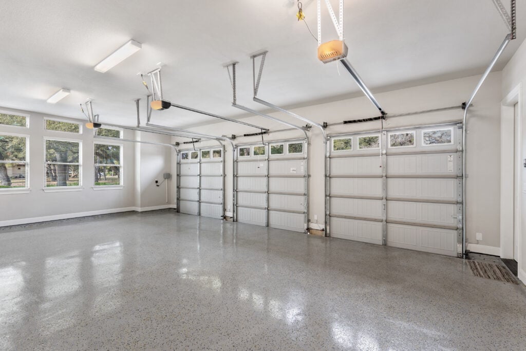 how to clean concrete floors big garage space