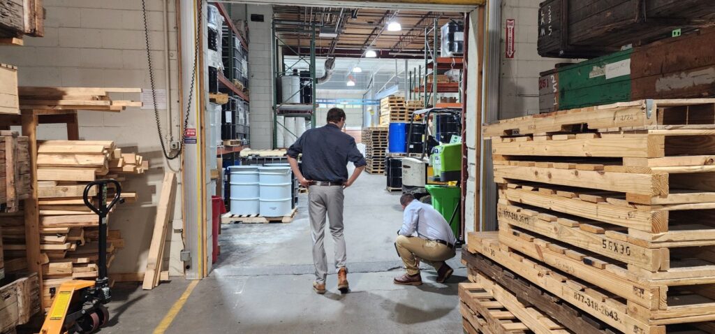 waterproofing commercial building workers inspecting facility