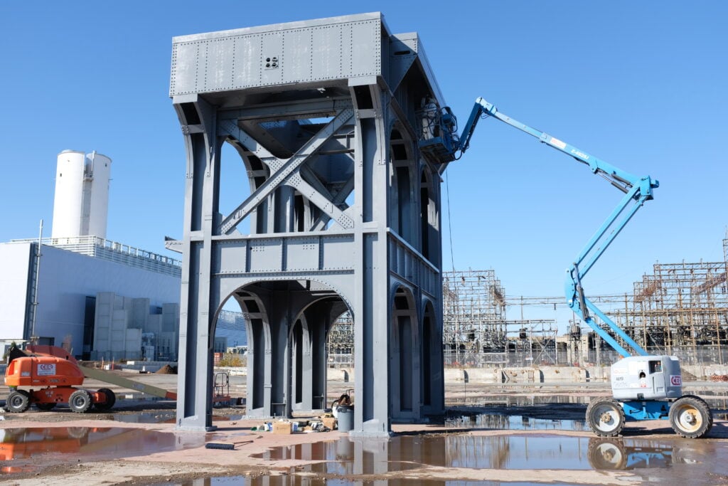 how much do painters charge per square foot blue steel structure project