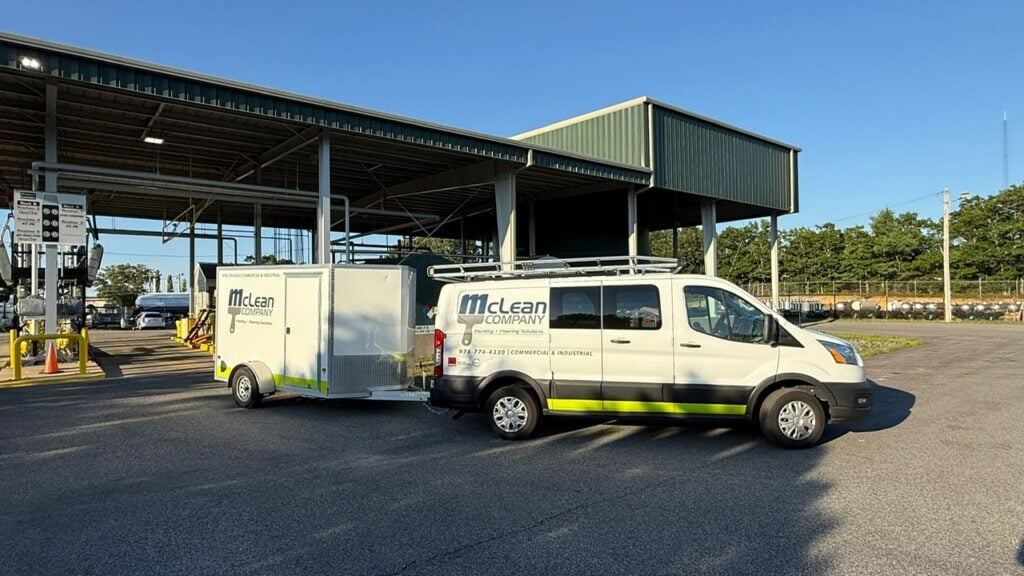 high ceiling and dryfall painting contractor branded truck