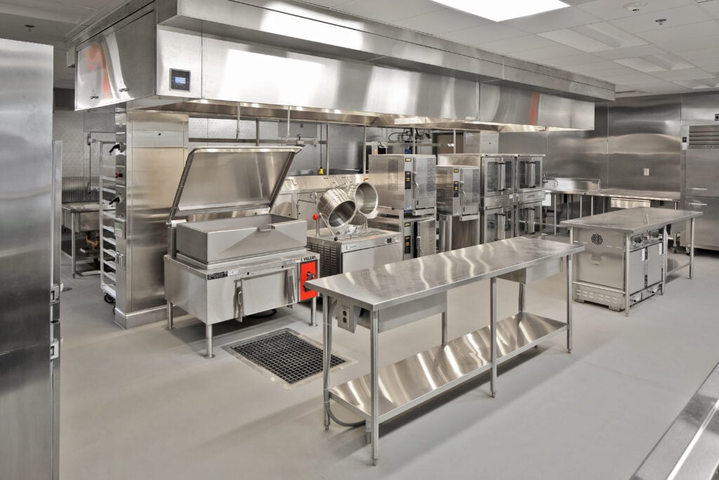 modern commercial kitchen interior