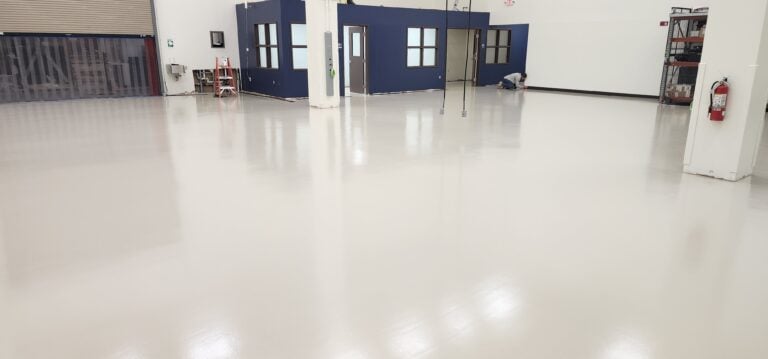 big white space new floor project