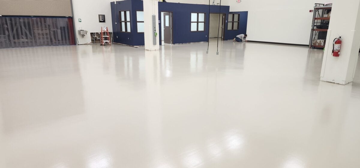 big white space new floor project