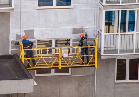 Construction,Workers,Installers,High-rise,Workers,Industrial,Climbers,,Painters,On,The